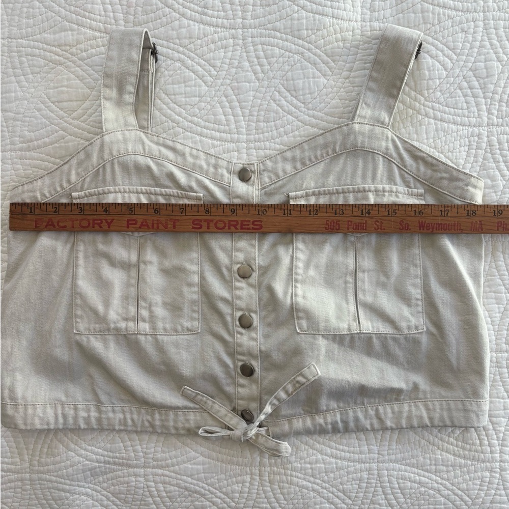 Free Palm Desert Button-Up Top Denim Crop Medium - Picture 7 of 10